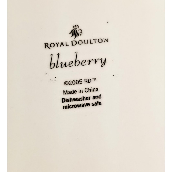 4 Royal Doulton Blueberry Luncheon Salad Plates 7 1/2" 2005 - Picture 5 of 5